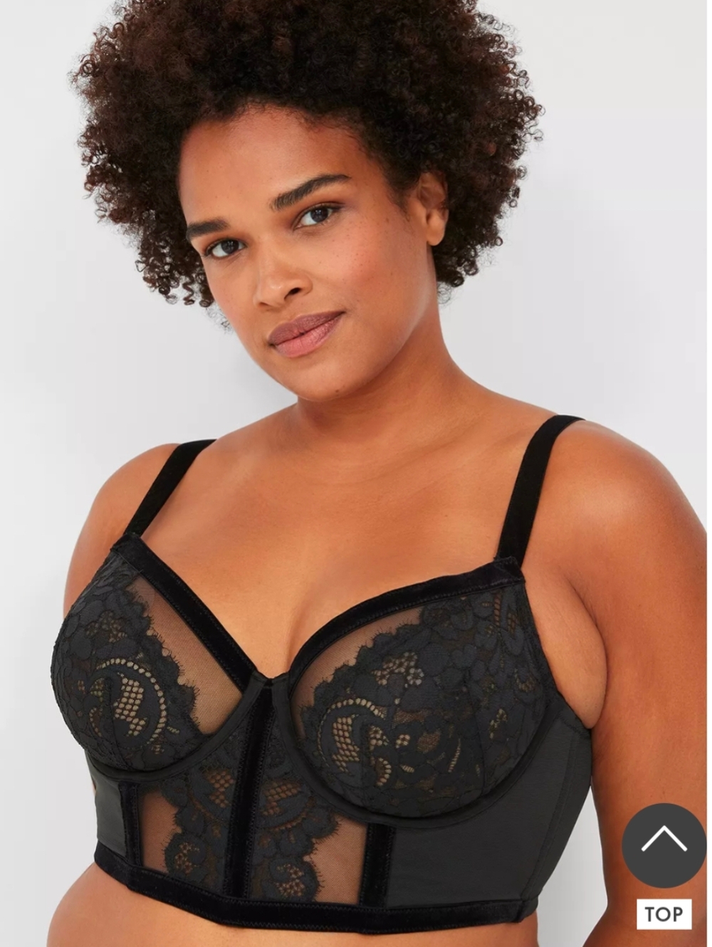 CACIQUE Velvet-Trim Unlined Balconette Bra